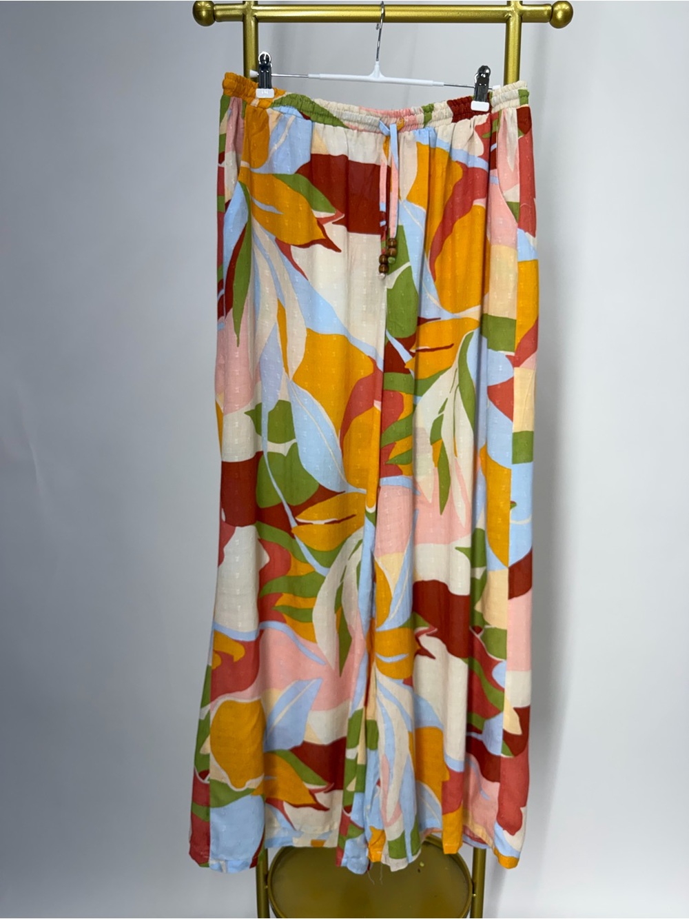 Christian Siriano Tropical Print Wide Leg Pants Size M - Picture 2 of 10